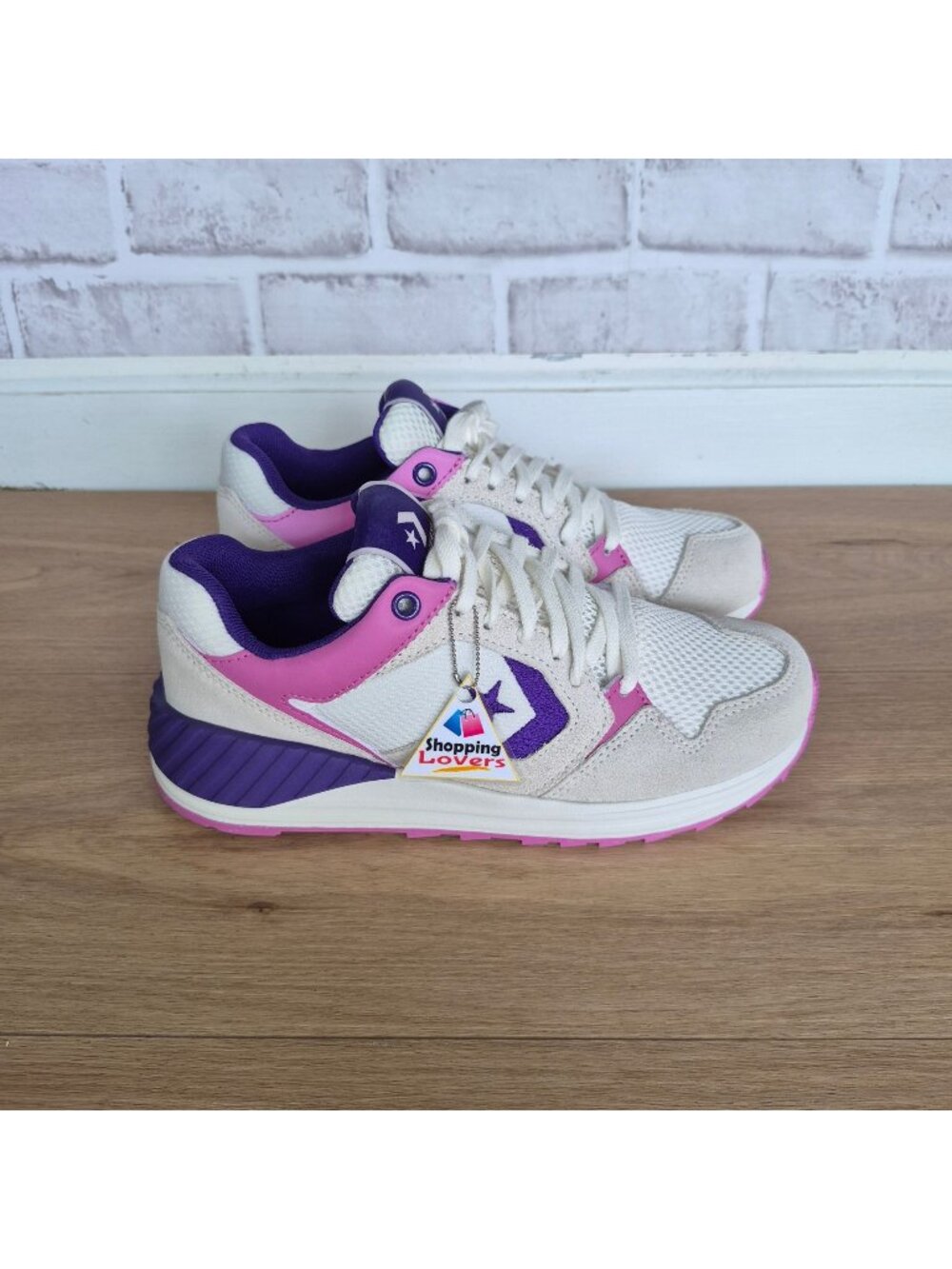 ⭐Converse Wave Trainer OX Vintage Low 8 Mens shoes Sneaker White Purple A13463C